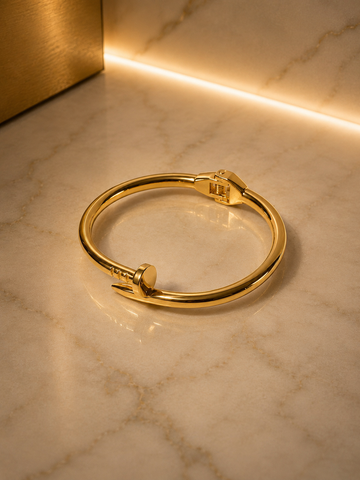 Luxury Nail Cuff Bracelet -Gold & Silver Finish