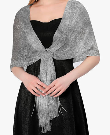 Elegant Metallic Shimmer Shawl
